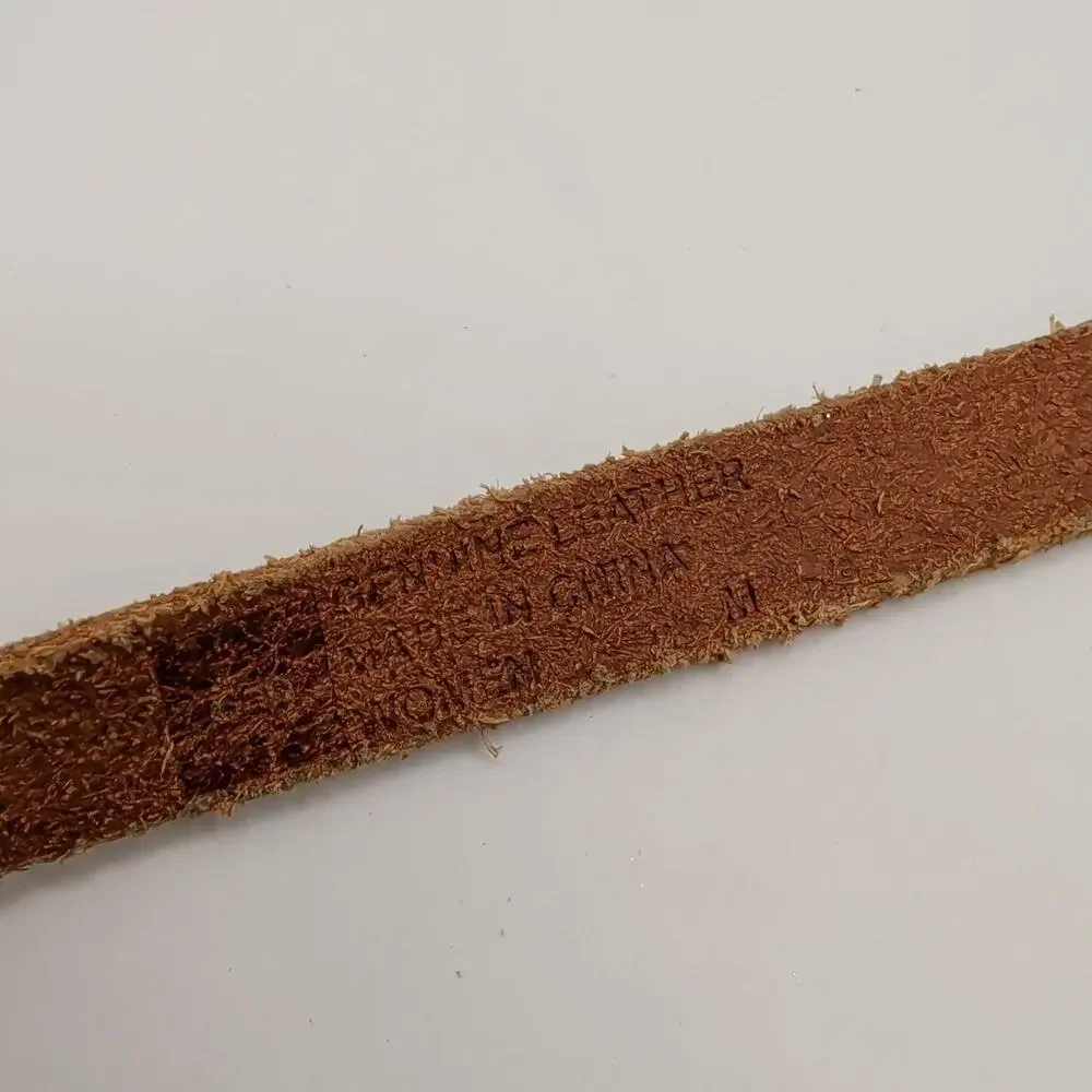 Vintage Gap Belt Medium Bronze Metallic Leather Skinny Thin Minimalist Basic